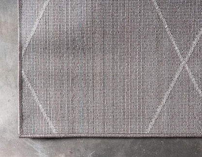 Unique Loom Trellis Frieze Collection Area Rug - Geometric (9' x 12' 2", Dark Gray/ Ivory)