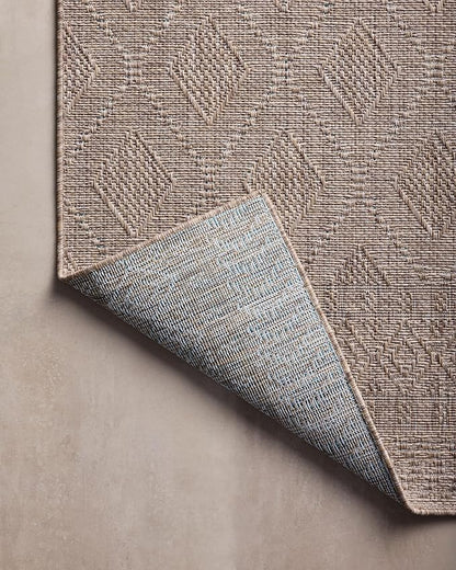 Loloi Amber Lewis Topanga Collection TOP-06 Natural/Mist 3'-11" x 5'-11" Indoor/Outdoor Accent Rug