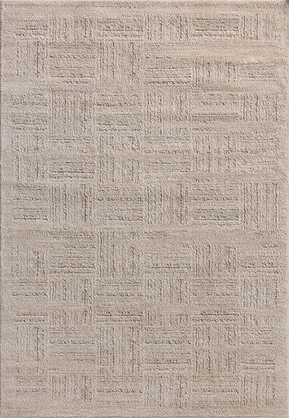 Loloi Amber Lewis Monty Collection MOT-01 Ivory/Taupe 2'-7" x 4', .50" Pile Height, Area Rug