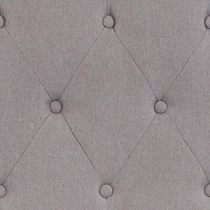 EMMA + OLIVER Arched Button Tufted King Size Headboard in Light Gray Fabric