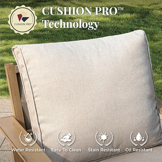 7-Piece Patio Outdoor Conversation Furniture Set with Dual Swivel/Stationary Chairs, Steel Modern Outdoor Patio Conversation Sets with Thick Cushions for Porch, Balcony, Backyard-Beige