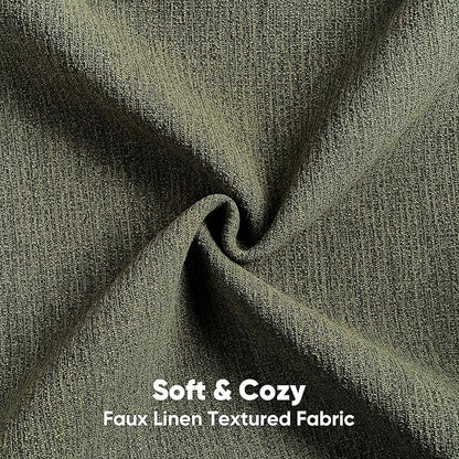 FUTEI Moss Green Chenille Decorative Throw Pillow Covers 16x16 Inch Set of 2,Soft Cozy Faux Linen Textured Cushion Case,Farmhouse Home Decor for Couch Living Room