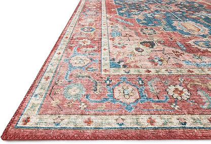 Loloi II Skye Collection SKY-05 Brick/Ocean 7'-6" x 9'-6" Area Rug
