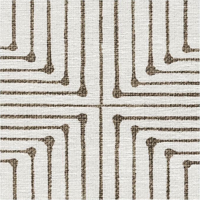 RUGGABLE x Jonathan Adler Machine Washable Modern Area Rug – Inkdrop Camel & Ivory 10x14, Stain-Resistant, Non-Slip – Large Rugs for Living Room, Bedroom, Hallway, Entryway & Office–with Standard Pad