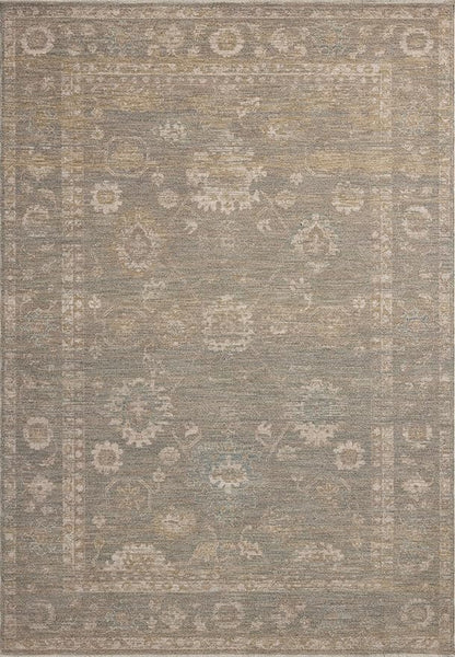 Loloi Chris Loves Julia Louisa Collection LOI-04 Lagoon/Ivory 5'-3" x 7'-6", .38" Pile Height, Area Rug