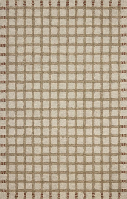 Loloi Magnolia Home by Joanna Gaines Waylon Collection WAY-02 Natural/Rust 9'-3" x 13' Area Rug