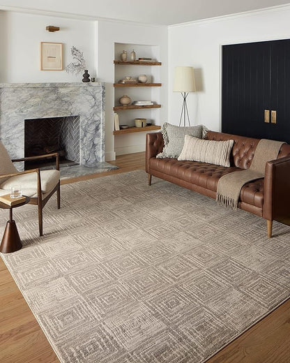 Loloi Darby Collection DAR-05 Beige/Grey 5'-3" x 7'-6" Area Rug