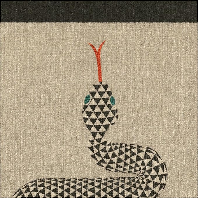 RUGGABLE x Jonathan Adler Washable Modern Area Rug – Venom Neutral 8x10, Stain-Resistant, Non-Slip – Large Machine Washable Rugs for Living Room, Bedroom, Hallway, Entryway & Office–with Standard Pad