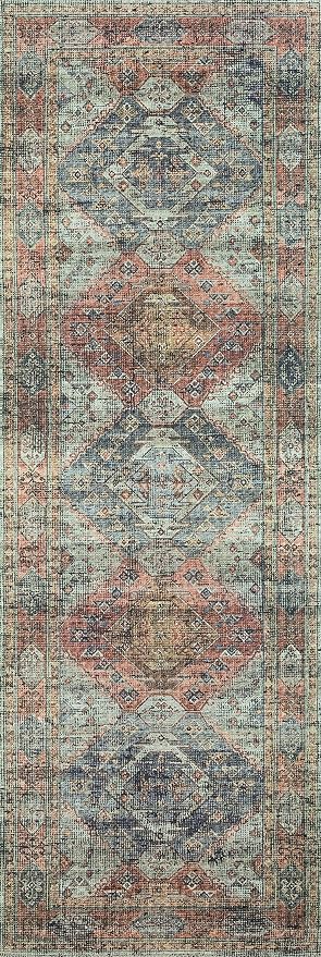 Loloi Skye Collection SKY-06 Apricot/Mist 7' x 9' Oval Area Rug