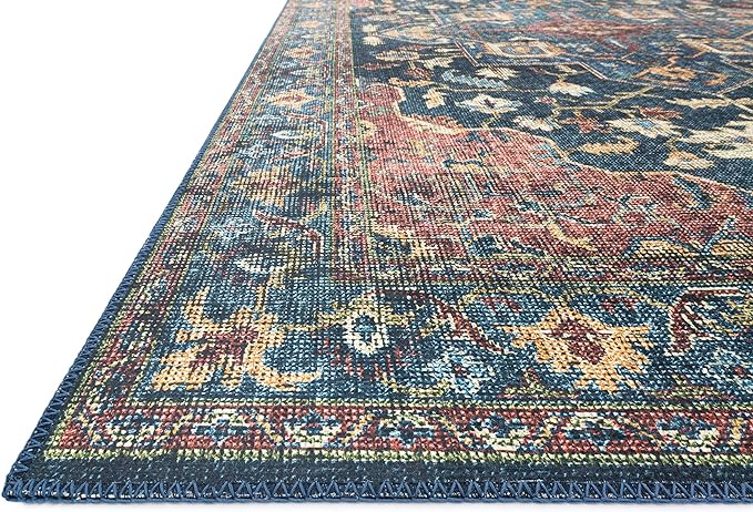 Loloi II Skye Collection SKY-08 Denim/Brick 7'-6" x 9'-6" Area Rug