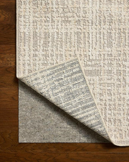 Loloi Amber Lewis Bexley Collection BEX-07 Natural/Dove 11'-6" x 15' Area Rug Neutral, Textured, Living, Bedroom, Dining, Carpet