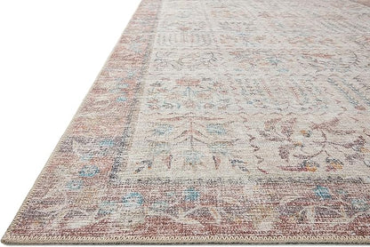 Loloi Rifle Paper Co. Maison Collection MAO-08 Cream 5'-0" x 5'-0" Round, .19" Pile Height, Accent Rug