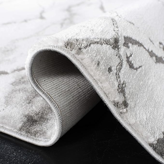 SAFAVIEH Craft Collection Area Rug - 10'6" x 14', Grey & Silver, Modern Abstract Design, Non-Shedding & Easy Care, Ideal for High Traffic Areas in Living Room, Bedroom (CFT877G)