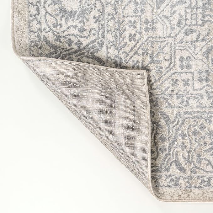 JONATHAN Y Vintage Medallion Indoor Area Rug Cream 5X8, Modern Boho for Living Room, Bedroom, Kitchen, Office, Easy-Cleaning, High Traffic, Pet-Friendly, Non-Shedding MDP100C-5