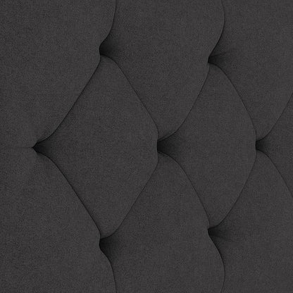 King Upholstered Headboard Only for Bed Frame from 65”-78”, Adjustable Height King XL Headboards with Durable Wood Legs, Fabric Bed Board in Modern Button Design, Dark Grey