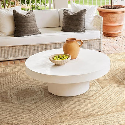 Nuloom Ranya Light Brown/Ivory, 3' 6" x 5', Tribal Geometric, Soft and Cozy, High Traffic, Stain Resistant, Easy Clean, Durable Area Rug for Indoor/Outdoor Patio, Deck, Porch, Garden, Courtyard