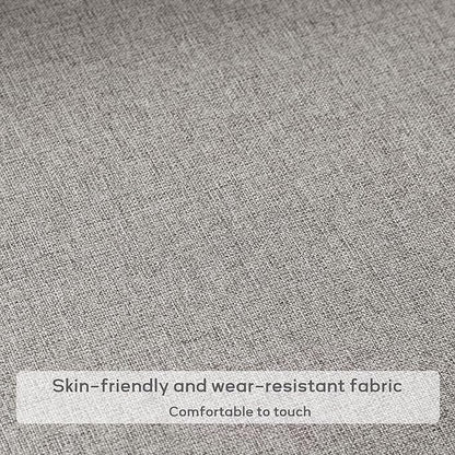 High Back Living Room Chairs, Fabric Accent Chair, Comfy Upholstered Armchair with Wooden Legs for Living Room, Bedroom, Apartment (1, Grey)