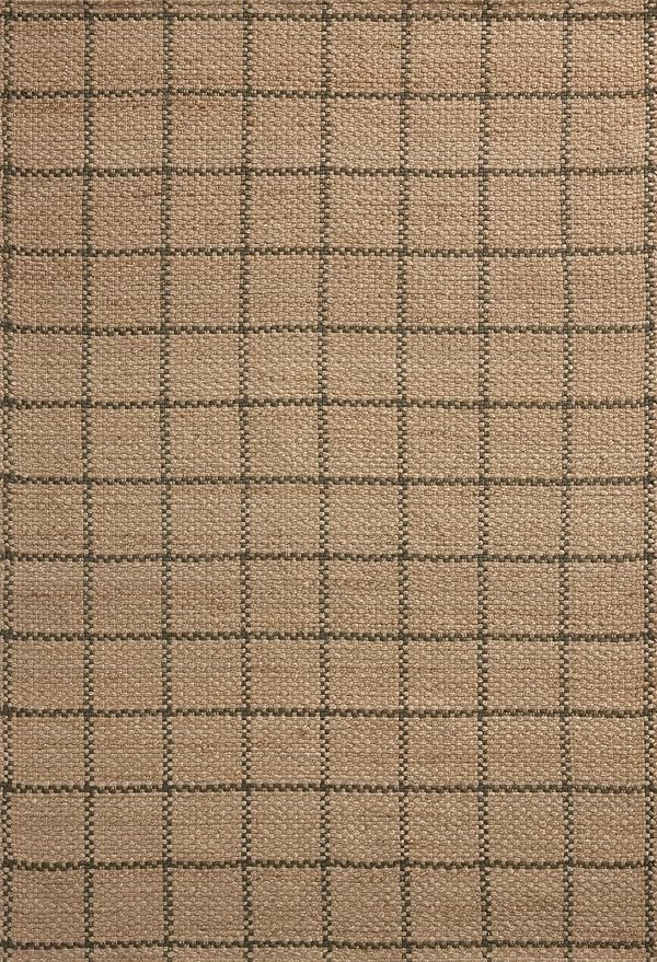 Loloi Chris Loves Julia Fletcher Collection FLE-01 Natural/Olive 2'-3" x 3'-9", .37" Pile Height, Runner Rug