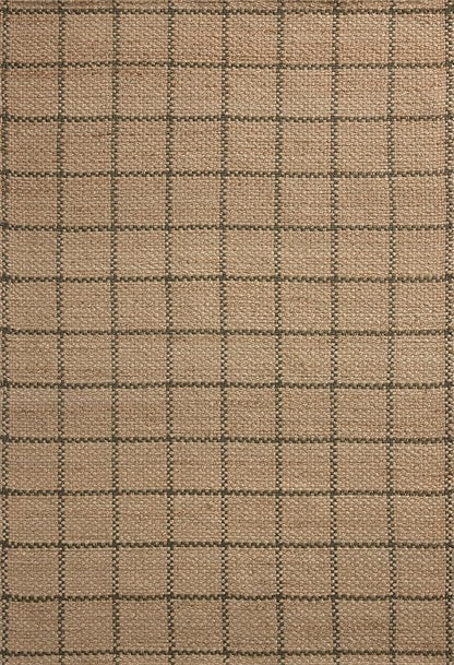 Loloi Chris Loves Julia Fletcher Collection FLE-01 Natural/Olive 2'-3" x 3'-9", .37" Pile Height, Runner Rug
