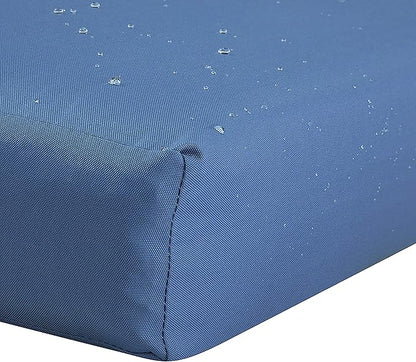 Classic Accessories Ravenna Water-Resistant 48 x 18 x 3 Inch Outdoor Bench/Settee Cushion, Patio Furniture Swing Cushion, Empire Blue, Patio Loveseat Cushion