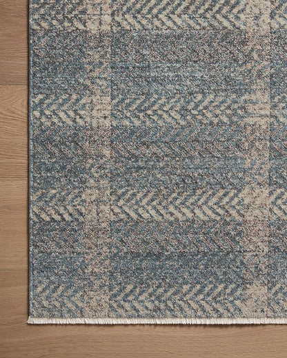 Loloi Angela Rose Ember Collection EMB-03 Blue/Beige 2'-7" x 7'-6" Runner Rug