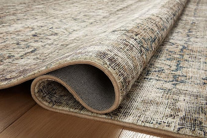 Loloi Amber Lewis Morgan Collection MOG-02 Navy/Sand 2'-3" x 7'-6" 38" Thick Runner Rug feat. CloudPile, Neutral, Room Décor, Vintage Inspired, Livingroom, Bedroom, Dining Area