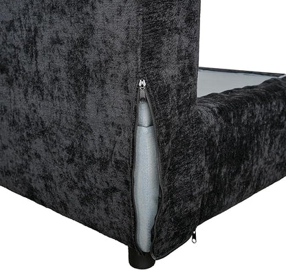 WJShome Cloud Sectional Couches for Living Room,100.5" Convertible Love Seat, 3 Seater Modular Sectional Sofa,Deep Seater Furniture Sets,Black