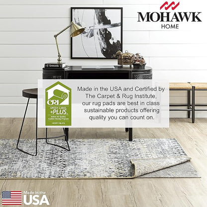 Mohawk Home 2' x 20' Non Slip Rug Pad Gripper 1/2 Thick Dual Surface Felt + Rubber Gripper - Safe for All Floors