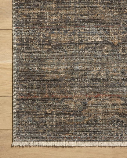 Loloi Amber Lewis Molly Collection MOL-05 Lagoon/Natural 5'-3" x 7'-9" Low Pile Area Rug