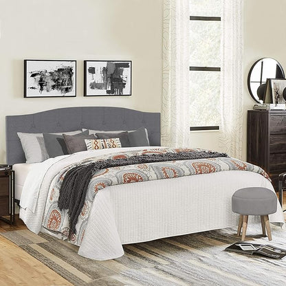 Hillsdale Provence Upholstered, King/Cal King Headboard with Frame, Glacier Gray