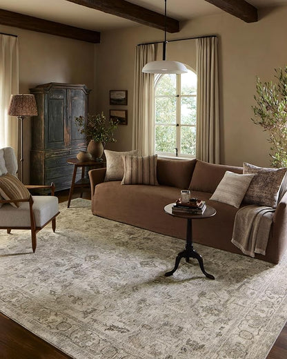 Loloi Amber Lewis Honora Collection HON-06 Grey/Taupe 5'-3" x 7'-9" Area Rug