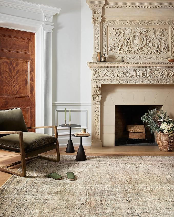 Loloi Margot Collection MAT-01 Antique/Sage 5'-0" x 7'-6" Area Rug feat. CloudPile, No-Shed Easy Clean Large Patterned Area Rug for Living Room, Bedroom, Dining Area