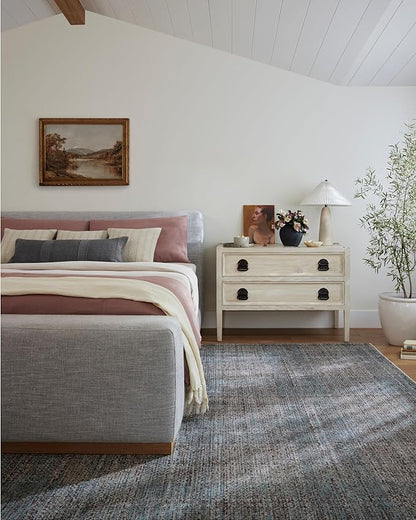 Loloi Angela Rose Ember Collection EMB-09 Denim/Charcoal 2'-3" x 3'-10" Accent Rug