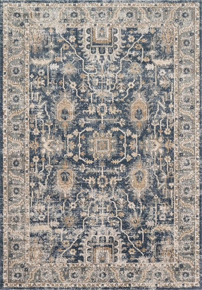 Loloi Teagan Collection TEA-03 Denim/Pebble 7'-11" x 10'-6" Area Rug, Large, Soft Neutral Rug, High-Traffic for Living Room, Bedroom, Home Office, Dining Area