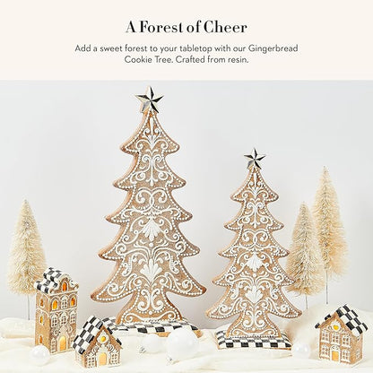 MACKENZIE-CHILDS Tabletop Christmas Tree, Decorative Tree for Christmas Decor, Small, Gingerbread Cookie