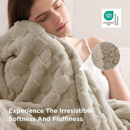 Bedsure GentleSoft King Size Blanket for Bed - Super Soft Cozy Blankets for Women Men Girls, Large Fuzzy Fleece Throw for Bedroom Decor, Light Brown,108x90 Inches