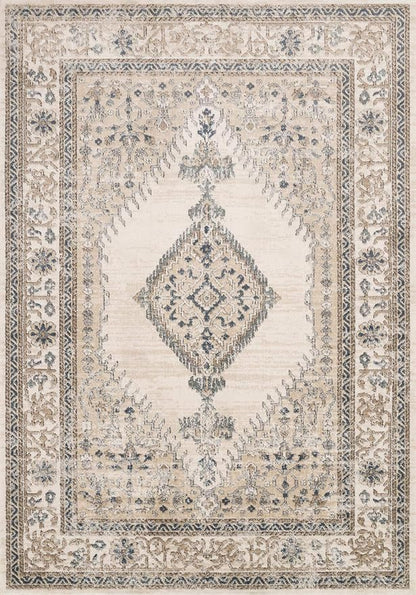Loloi Teagan Collection TEA-02 Oatmeal/Ivory 2'-8" x 4' Accent Rug, Large, Soft Neutral Rug, High-Traffic for Living Room, Bedroom, Home Office, Dining Area