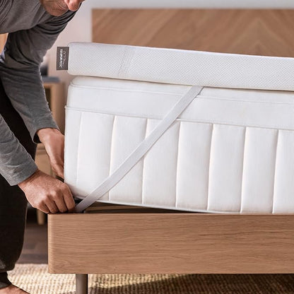 Tempur-Pedic TEMPUR-Adapt + Cooling 3-Inch Full Mattress Topper Medium Luxury Premium Foam, Washable Cover, Medium Cooling Topper,white