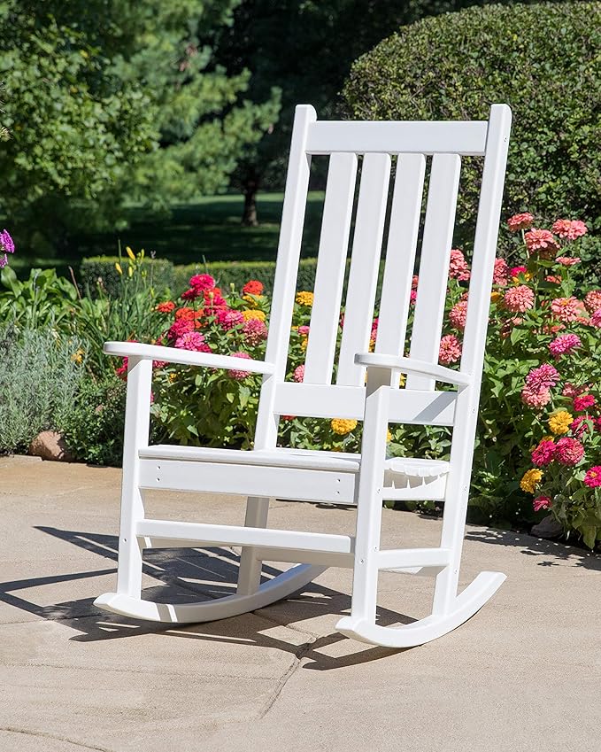 POLYWOOD® Vineyard Porch Rocking Chair (White)