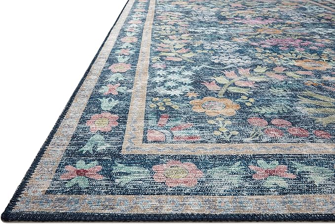 Loloi Rifle Paper Co. Maison Collection MAO-06 Blue/Multi 7'-6" x 9'-6", .19" Pile Height, Area Rug