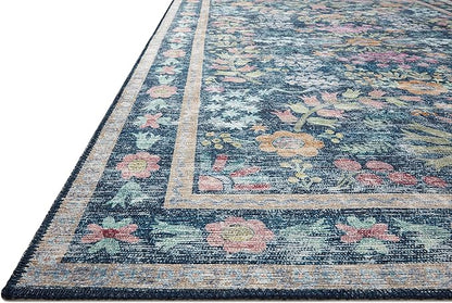 Loloi Rifle Paper Co. Maison Collection MAO-06 Blue/Multi 7'-6" x 9'-6", .19" Pile Height, Area Rug