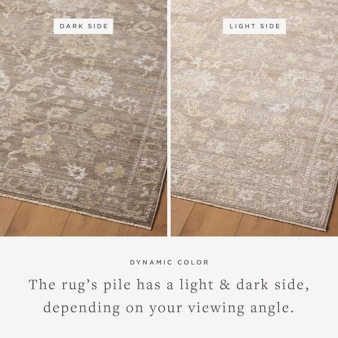 Loloi Magnolia Home by Joanna Gaines Pace Collection PAC-03 Taupe/Wheat 2'-6" x 10'-0" Runner Rug