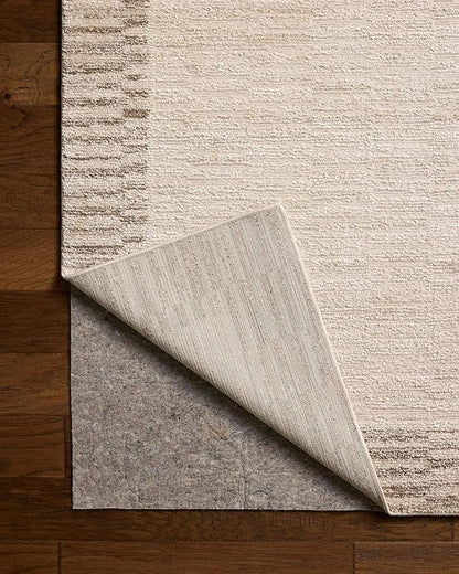 Loloi Chris Loves Julia Calvin Collection CLV-04 Ivory/Pebble 5'-3" x 7'-6" Area Rug Checkered Neutral Soft Living Room Bedroom Carpet