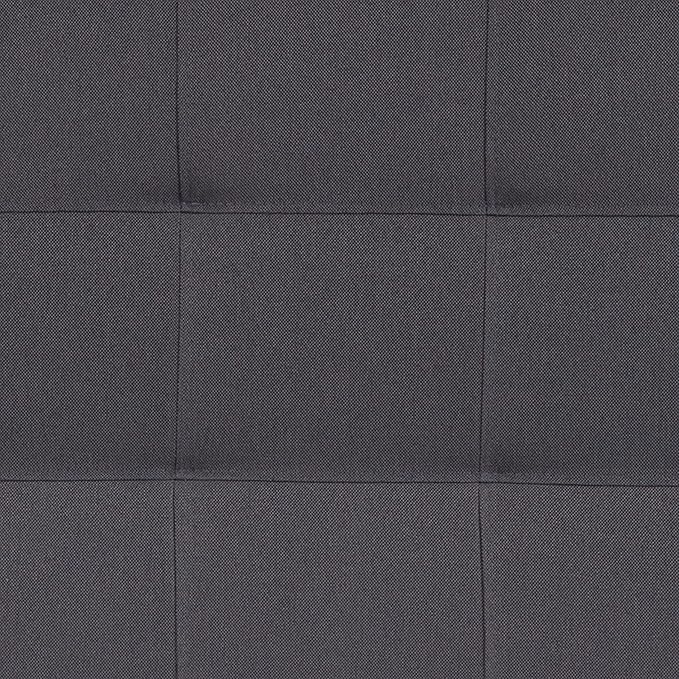 EMMA + OLIVER Quilted Tufted Upholstered Full Size Headboard in Dark Gray Fabric