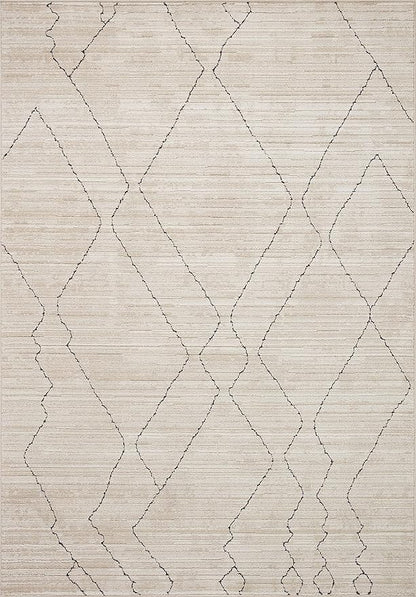 Loloi Darby Collection DAR-03 Sand/Charcoal 2'-7" x 10'-0" Runner Rug