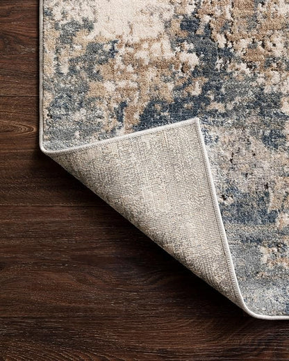 Loloi Teagan Collection TEA-06 Sand/Mist 7'-11" x 10'-6" Area Rug, Large, Soft Neutral Rug, High-Traffic for Living Room, Bedroom, Home Office, Dining Area