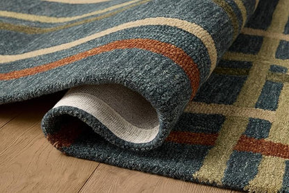 Loloi Magnolia Home by Joanna Gaines Waylon Collection WAY-01 Denim/Multi 9'-3" x 13' Area Rug