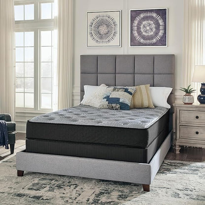 Signature Design by Ashley Full Size Comfort Plus 10 Inch Hybrid Mattress with Lumbar Support Gel Memory Foam, Fiberglass Free, Mattress In A Box