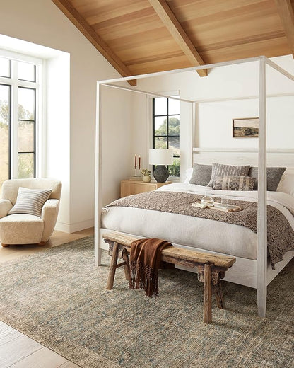 Loloi Amber Lewis Morgan Collection MOG-04 Sea/Sage 2' x 3'-6" 38" Thick Accent Rug feat. CloudPile, Neutral, Room Décor, Vintage Inspired, Livingroom, Bedroom, Dining Area