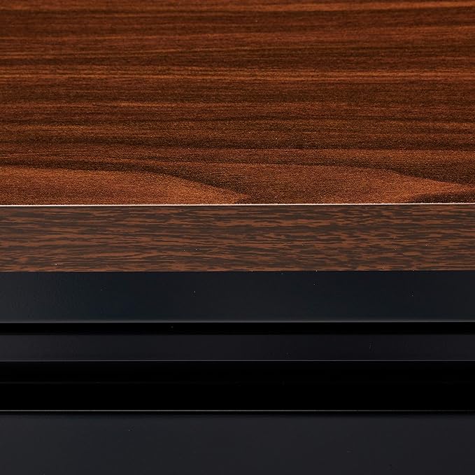 Lorell Single Right Pedestal Desk, 42 by 24 by 29-1/2-Inch, Black Walnut
